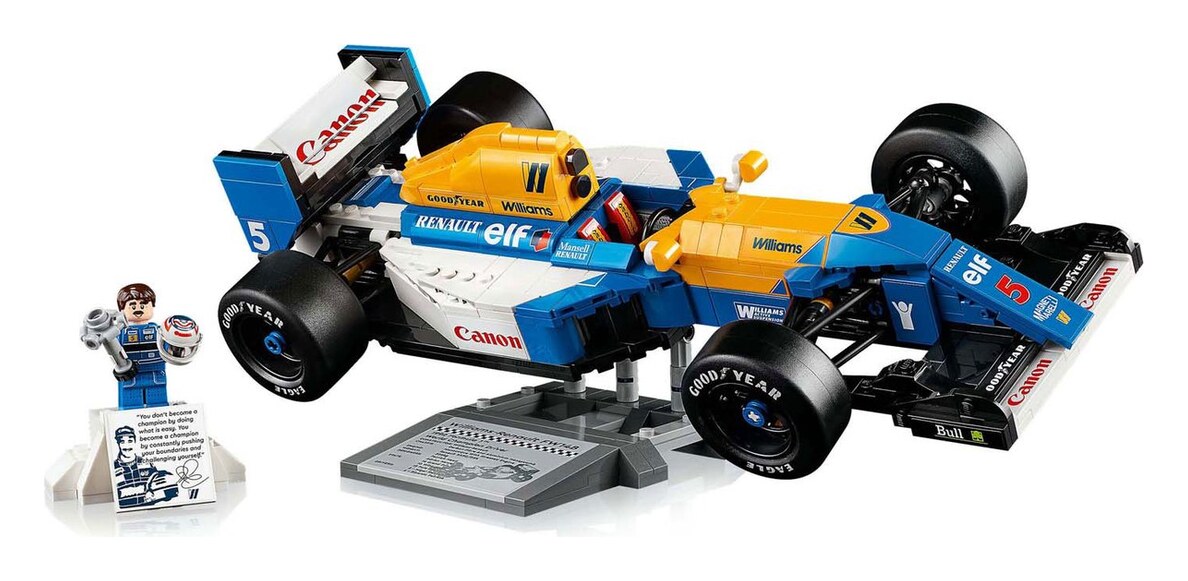 LEGO Icons Williams Racing FW14B en Nigel Mansell