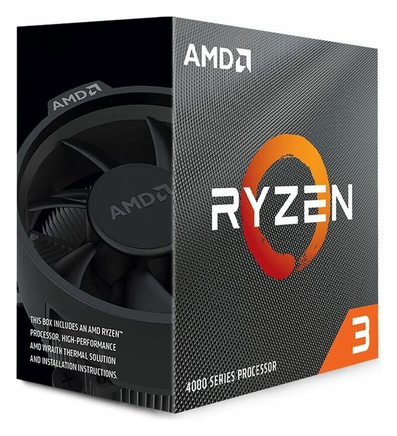 AMD Ryzen 3 4100 Boxed - Desktop processor - CPU - 4 Core - 8 Threads - 3,8GHz/4GHz - Socket AM4 - Inclusief koeler