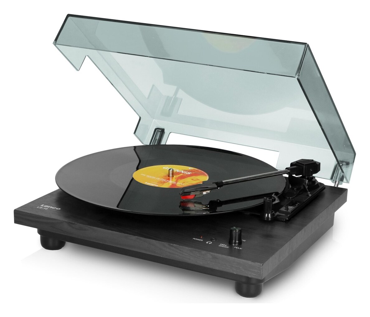 Lenco LS-10BK - platenspeler met ingebouwde speakers en auto-stop, zwart