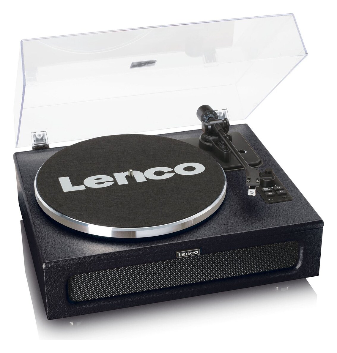 Lenco LS-430BK - platenspeler met Bluetooth en vier ingebouwde speakers 40W RMS, zwart
