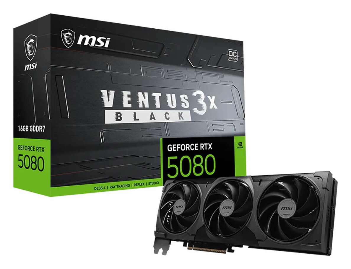 MSI GeForce RTX 5080 VENTUS 3X OC BLACK - Videokaart