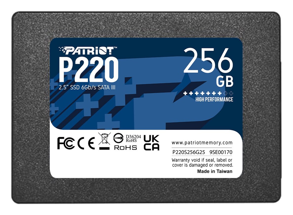 Patriot P220 256GB (P220S256G25) — interne SSD, 2,5 inch, SATA III