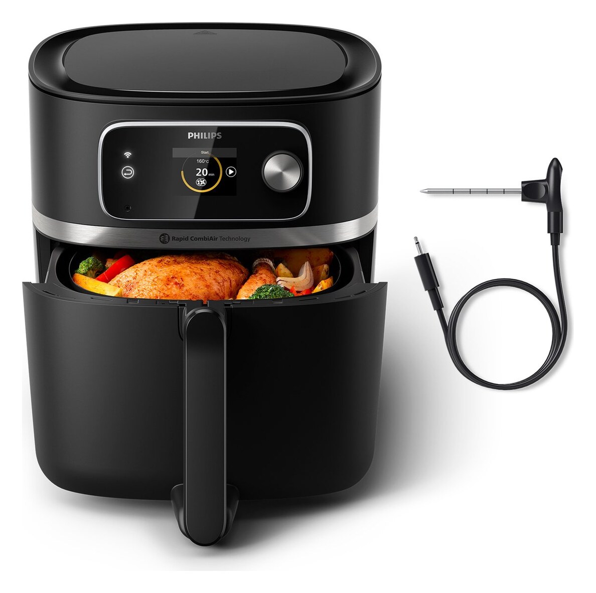 Philips 7000-serie Airfryer Combi 8,3 l met voedselthermometer, HD9880/90
