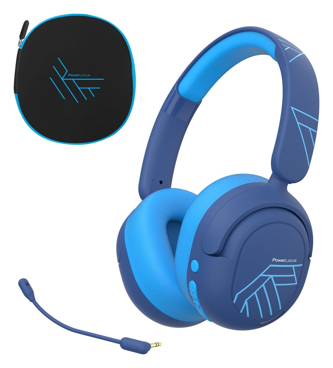 PowerLocus Lion kinderkoptelefoon met ANC (blauw)