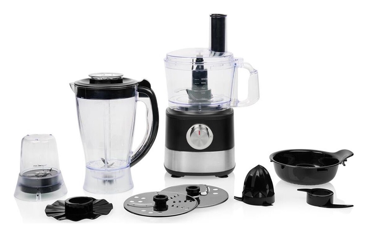 Princess 221054 - Multifunctionele Foodprocessor - 8 in 1 - Keukenmachine - Blender - Krachtige motor 1000W - 2 liter
