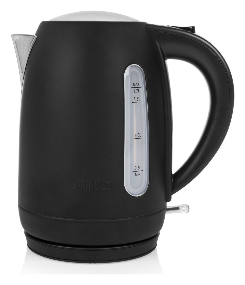 Princess Waterkoker 236032 1.7 L 360 graden draaibaar 2200W Black Steel Collectie