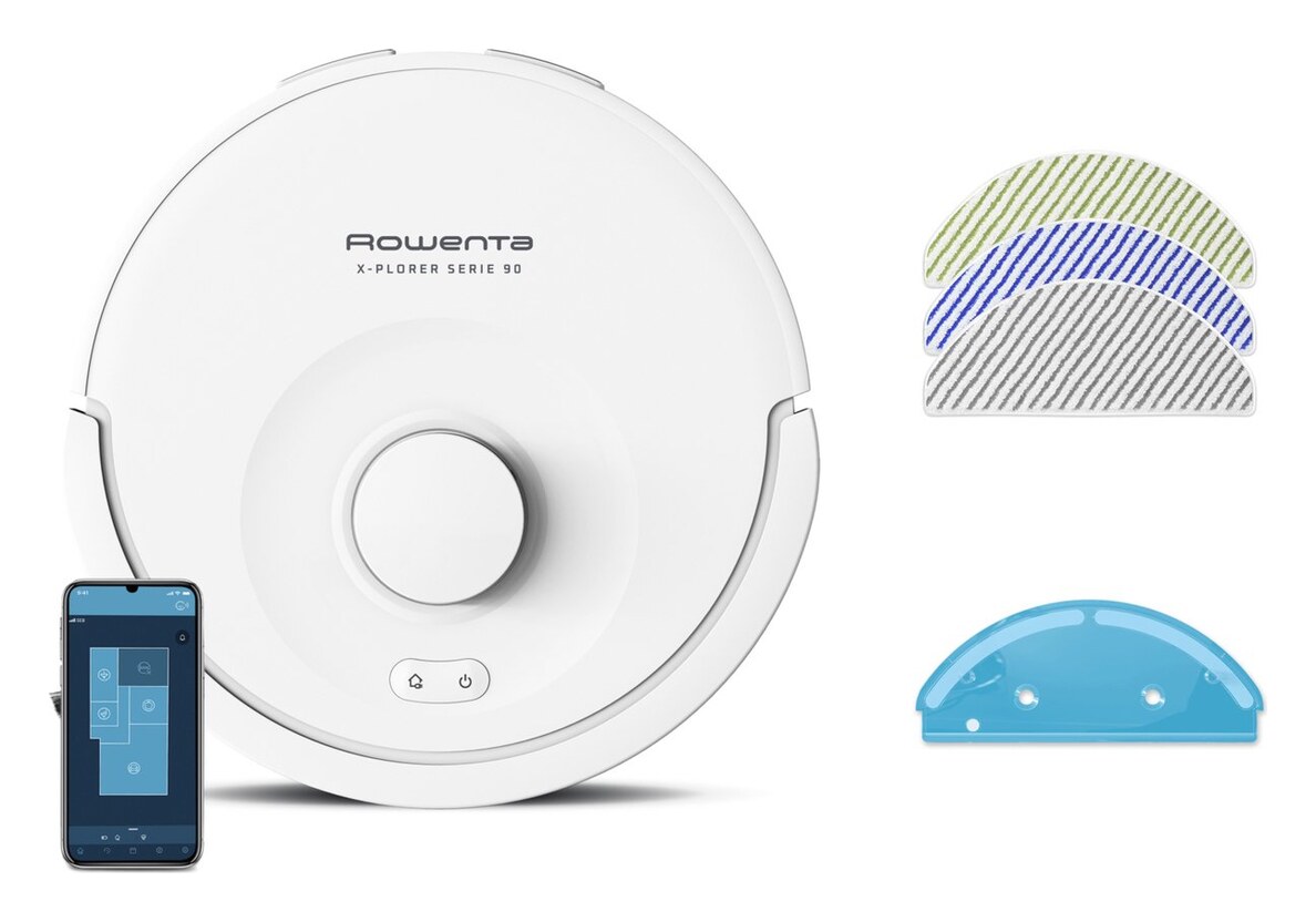 Rowenta X-Plorer Serie 90 RR8777WH Robotstofzuiger met oplaadstation Wit