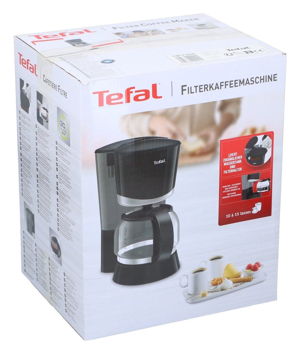 Tefal Vita CM1718 filterkoffiezetapparaat (glazen kan, 15 kopjes)