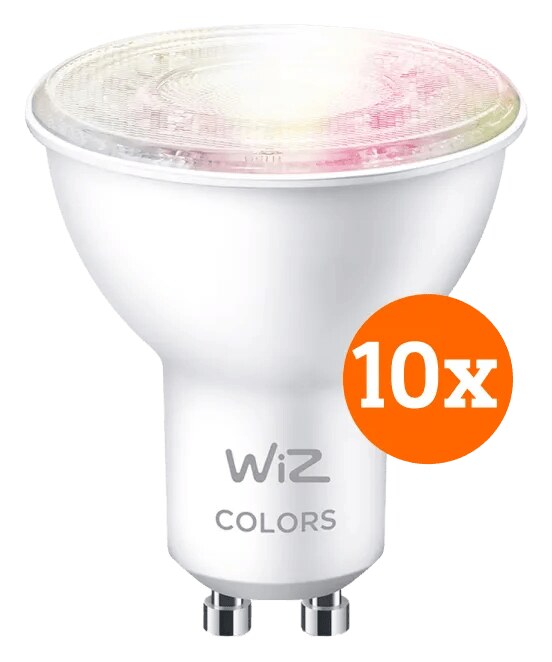 WiZ Spot GU10 gekleurd en wit, 10-pack