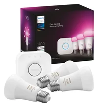 Philips Hue White and Color starterkit (E27, 3-pack + Bridge)
