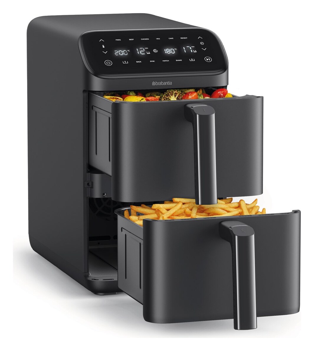 Brabantia Dubbele Airfryer XXL BBEK1240 (10 L, gestapeld)