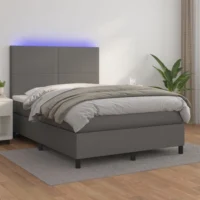vidaXL Boxspring Set 140x200 met LED-hoofdbord